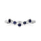 Gin and Grace 10K White Genuine Blue Sapphire Ring with Diamonds for women | Ethically, authentically & organically sourced (Round-Cut) shaped Sapphire hand-crafted jewelry for her | Sapphire Ring for women