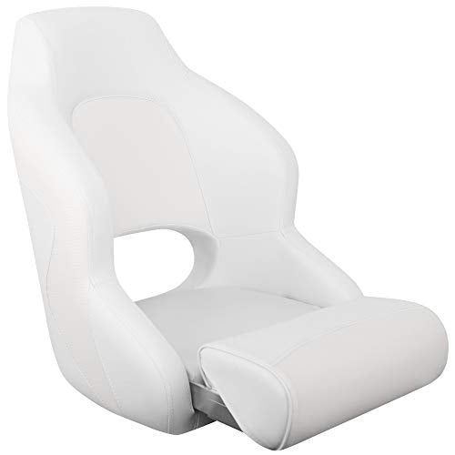 MSC Captain Boat Seat (White/White, Captain Boat Seat)