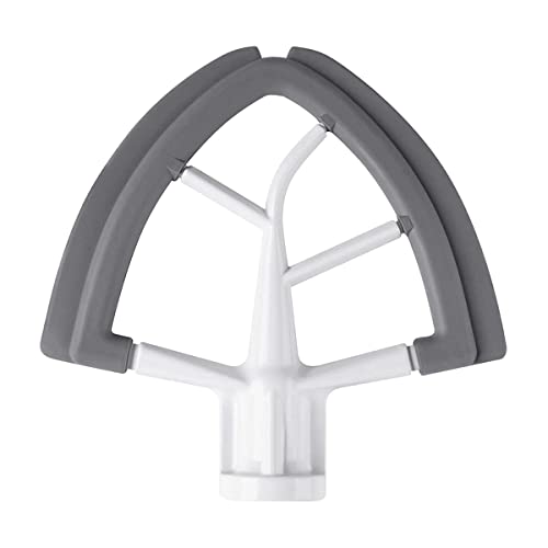 Flex Edge Beater for KitchenAid Mixer 4.5/5 Quart Tilt-Head Stand Mixers, Mixer Paddle Attachment with Flexible Silicone Edges Bowl Scraper, Paddle Replacement Accessories