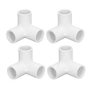 10PCS 3 Way PVC Pipe Fittings 0.8in Plastic 90 Degree Corner Elbow Fitting Tee Corner Connector 20mm Inner Diameter(White)