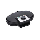 SEVERIN Duo waffle iron, non-stick double waffle iron for two classic heart waffles, heart waffle iron in slim design, approx. 1,200 W power, black, WA 2106