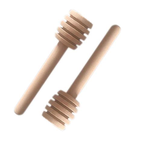 50 Pcs Honey Dipper Stick Mini Wooden Dispensing Collecting Kitchen Dining (3 inch)