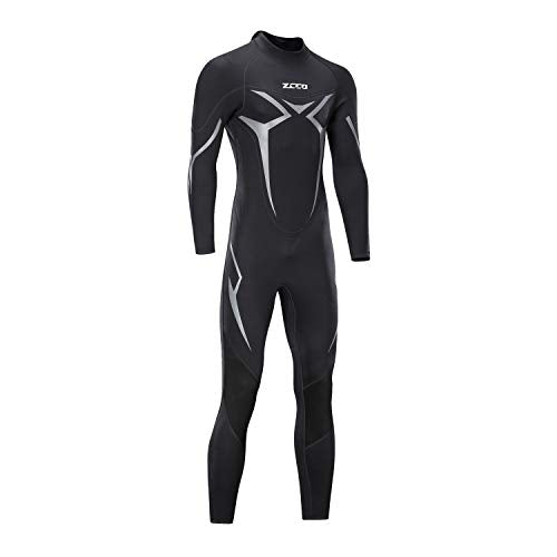 ZCCO Wetsuits Men's 3mm Premium Neoprene Full Sleeve Dive Skin for Spearfishing,Snorkeling, Surfing,Canoeing,Scuba Diving Wet Suits(XL)