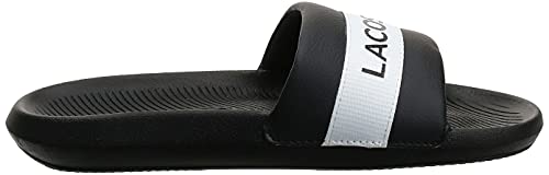 Lacoste Women's Croco 0721 1 CFA Slide, Black, US 8