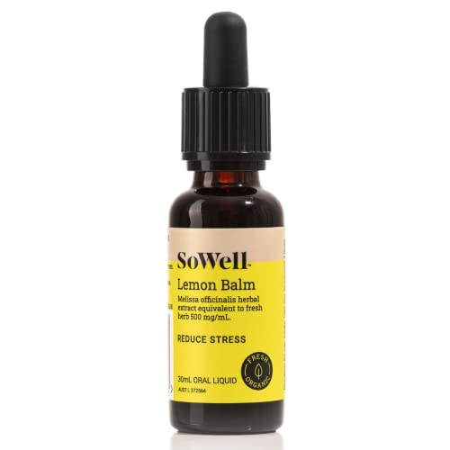 Sowell Health Lemon Balm Extract, Liquid Herbal Extract, Organic Lemon Balm (Melissa officinalis, Stress Support - 30ml