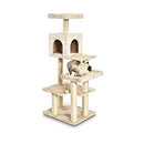 Amazon Basics Extra Large Cat Tree Tower with Condo - 61 x 48 x 142 Centimeters, Beige