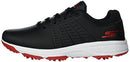 Skechers Men's Torque Waterproof Golf Shoe, Black/Red Sole, 12.5 Wide