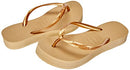Havaianas Women's Slim Flatform Flip-Flop, Golden, 7/8 US