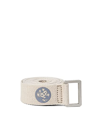 Manduka Unfold Yoga Strap - Lightweight Cotton, Secure, Slip Free Support, Presence, 1.25 Inch Wide, 6 Feet (182cm)