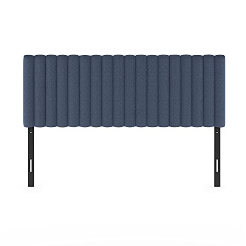 Furinno Roanne Upholstered Tufted Headboard, Queen, Denim