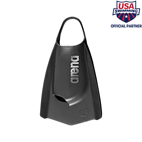 arena Powerfin PRO Swim Training Fins, unisex, Powerfin Pro Swim Training Fins, 1E207-55-6.5-7.5, Black, 6.5-7.5