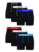 Hanes Men's Boxer Briefs, Cotton Stretch Moisture-Wicking Underwear, 6-Pack, Black - 6 Pack, X-Large