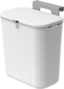 Hanging Kitchen Trash Can, 9L Hanging Compost Bin, Hanging Trash Can for Kitchen, Hanging Kitchen Waste Bins, Hanging Trash Can with Lid, Plastic Small Hanging Trash Can,