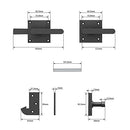Sdstone Double Sided Gate Latch for Wooden Fence Heavy Duty,Aluminum Swinging Door Latch Gate Hardware,Black