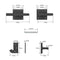 Sdstone Double Sided Gate Latch for Wooden Fence Heavy Duty,Aluminum Swinging Door Latch Gate Hardware,Black