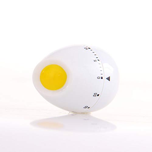 OTNE Egg Kitchen Timer Egg Shaped Timer Manual Timer Mechanical Rotating Alarm 60 Minutes Count Down Timer for Cooking