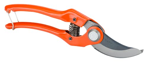 Bahco Bypass Secateur with Steel Handle and Angled Cutting Head, 200mm Length (P121-20-F)