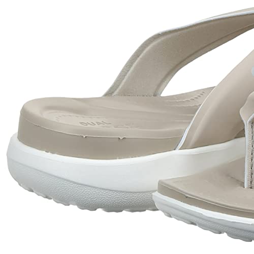 Crocs Women's Capri V Sporty Flip Flops | Sandals, Cobblestone, 10