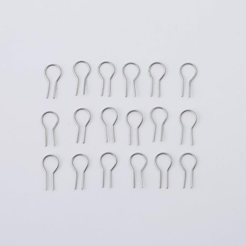 100PCS R-Shaped Hanging Burning Needle for Kiln, Glass Fusing & Ceramic: High Fire Temperature Resistance - Jump Ring Nichrome Hooks for Hobbyists to Make DIY Pendant Ornament Wires (0.55x1.2cm)