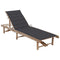 vidaXL Garden Sun Lounger with Cushion Patio Backyard Terrace Balcony Backyard Lounge Day Bed Seat Outdoor Seating Furniture Bamboo