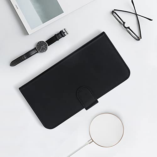 FYY Wallet Case for iPhone 14 Case Compatible with MagSafe,Luxury PU Leather Wallet Phone Case Flip Folio Protective Shockproof Cover with[Card Holder] for iPhone 14 6.1 inch-Black