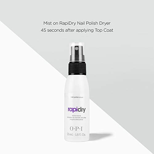 OPI RapiDry Nail Polish Dryer, Fast Drying Top Coat Spray, 55ml