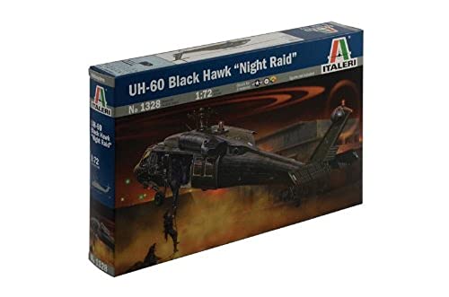 Italeri 1:72 Scale UH-60/MH-60 Black Hawk Night Raid Australian Decals Plastic Model Kit