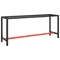 vidaXL Heavy-Duty Powder-Coated Metal Work Bench Frame - Matte Black and Matte Red - Durable with Reinforced Bars, Easy Assembly, Suitable for Various Tasks