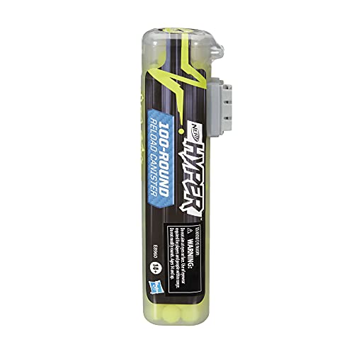 NERF Hyper 100-Round Refill Canister - Easy Reload Canister, 100 Hyper Rounds - for Use Hyper Blasters, Green