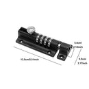 TopHomer Combination Password Lock Bolt, Gate Lock Shed Door Latch Keysafe Combination Locking Bolt, Security Proof Slide Code Hatch Keyless Bolt (Black)