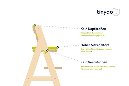Tinydo® High Chair Seat Cushion Dark Blue - Optimal Accessory for Stokke Tripp Trapp - Seat Reducer Cushion with XXL Cushioning Without Slipping (Dark Blue)