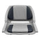 Wise 8WD139 Series Molded Fishing Boat Seat with Marine Grade Cushion Pads, Grey Shell, Grey/Charcoal Cushion