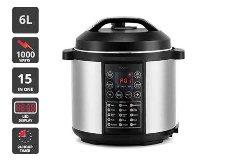 Kogan 6L 1000W 15-in-1 Multi Cooker (Silver)