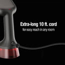 CHI Handheld Garment Steamer for Clothes 2 Continuous Steam Modes, Full-Size 300 ml Capacity Water Tank, Ergonomic Handle, 1600 Watts, 10ââ‚¬â„¢ Cord, Red (11590)