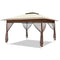 OUTFINE 12'x12' Gazebo Outdoor Pop up Canopy Tent with Curtains and Shelter for Patio, Party & Backyard (Khaki)