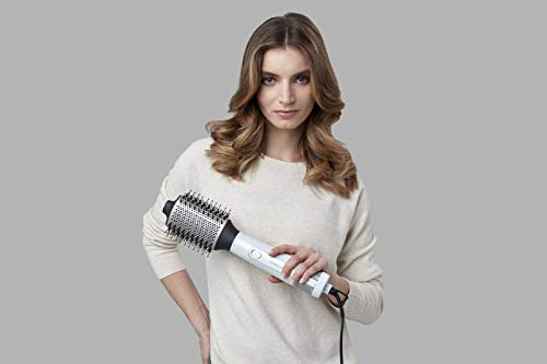 Remington Hydraluxe Volumising Blow Dry Brush, AS8901AU, 1200W, 2-In-1 Hair Dryer and Volumiser, Hot Air Brush, Moisture Lock Ceramic-Coated Oval Barrel, 3 Heat & 2 Speed Settings, White