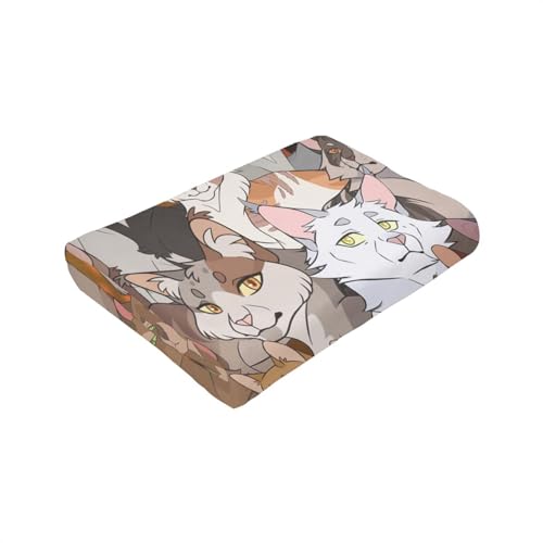 Warriors-Cats Blanket for Women Girls Goys Pet Kids Soft Warm Cozy Throw Blanket Sofa Bed Fleece Travel Blanket Gifts 50"x40"