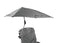 Sport-Brella Beach Chair with UPF 50+ Adjustable Umbrella, Grey