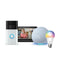Echo Dot with Clock (5th Gen) Cloud Blue + TP-Link Smart Wi-Fi Light Bulb, Multicolour, E27 Tapo L530E + Echo Show 5 2nd Gen, Charcoal + Ring Video Doorbell 2nd Gen Satin Nickel