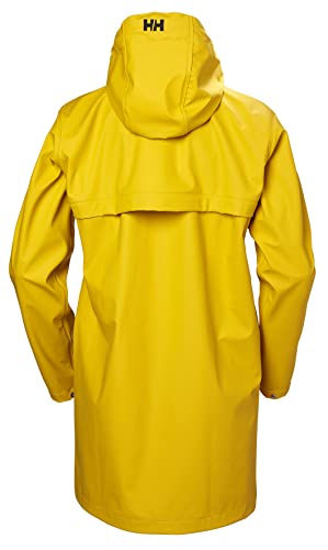 Helly Hansen Women's Standard Moss Hooded Waterproof Windproof Rain Coat, 344 Essential Yellow, X-Large