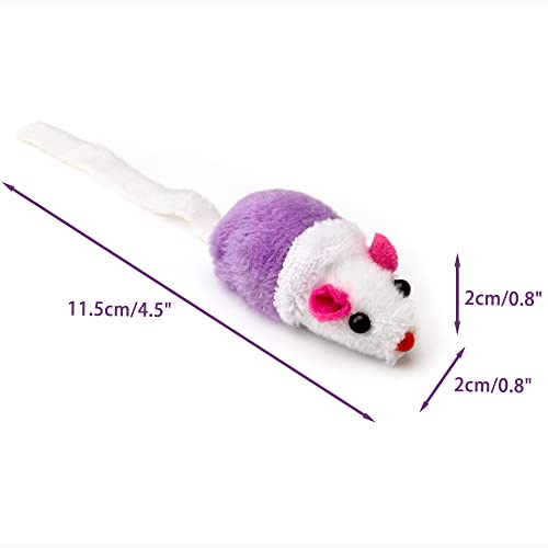 Chiwava 36 Pack 1.8 Inch Small Interactive Cat Toys Mice with Catnip Rattle Sound Mouse for Indoor Cats Kitten Play