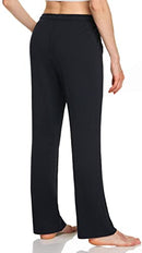 TSLA Women's Sweatpants with Pockets, Casual Comfy & Cozy Loungewear, Athletic Stretch Workout Yoga Pants FBP75-BLK Large