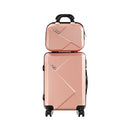 Mazam 2pcs Luggage Set with Trolley Bag Travel Suitcase Set Pink