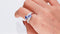 Gin and Grace 10K White Gold Mozambique Genuine Tanzanite Ring with Diamonds for women | Ethically, authentically & organically sourced (Trillion-cut) shaped Tanzanite hand-crafted jewelry for her