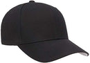 Flexfit Unisex Adults Cotton Twill Fitted Cap Hat, Black, Large-X-Large US
