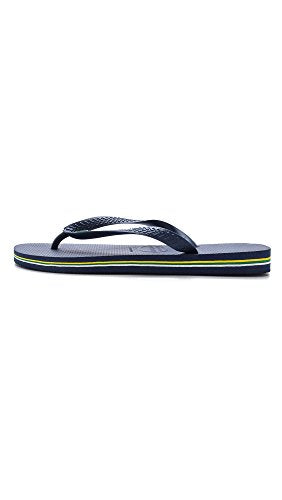 havaianas Brazil Flip Flops for Women, Navy Blue, 11-12