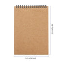 ZEONHEI 10 Pack A5 Blank Spiral Sketch Books, 30 Sheets / 60 Pages of 160gsm Plain Paper Notebook Drawing Pads, Brown Hard Kraft Cover Art A5 Sketchbooks for Painting, Sketching, Drawing