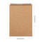 ZEONHEI 10 Pack A5 Blank Spiral Sketch Books, 30 Sheets / 60 Pages of 160gsm Plain Paper Notebook Drawing Pads, Brown Hard Kraft Cover Art A5 Sketchbooks for Painting, Sketching, Drawing