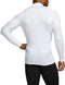 TSLA Men's Thermal Long Sleeve Compression Shirts, Mock Neck Winter Sports Running Base Layer Top, YUT56-WHT_Medium