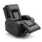 Electric Recliner Massage Chair PU Leather Rocking Armchair Sofa Heated Seat 360 Swivel Black